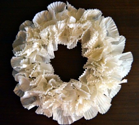 Christmas Eve Pillar Candle  Decoration - completely covered wreath