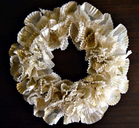 Christmas Eve Pillar Candle Decoration - use dry brush and gold dusting powder in some areas of the wreath