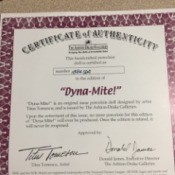 Value of Detroit Red Wing Doll - certificate