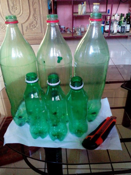 Plastic Bottle Christmas Tree - green plastic bottles
