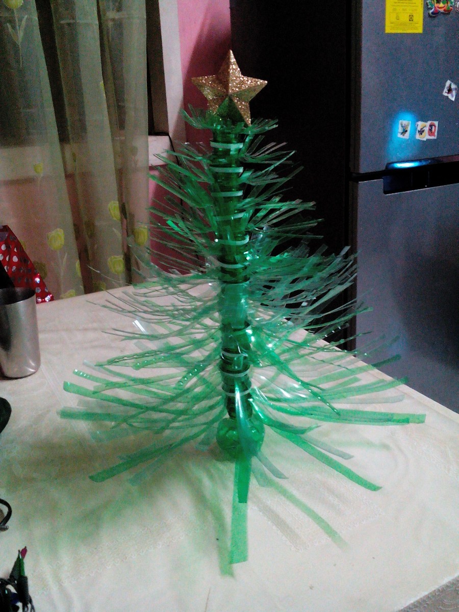 How to Make a Plastic Bottle Christmas Tree ThriftyFun
