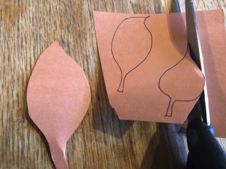 Making a Duct Tape Poinsettia - cut them out