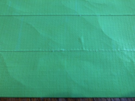 Making a Duct Tape Poinsettia - cover the other with green tape