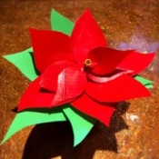 Making a Duct Tape Poinsettia - finished flower