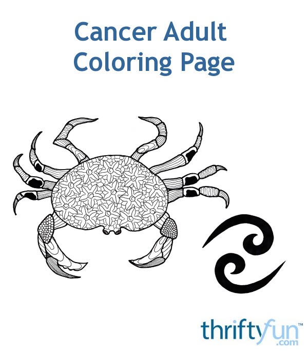 Cancer Adult Coloring Page | ThriftyFun