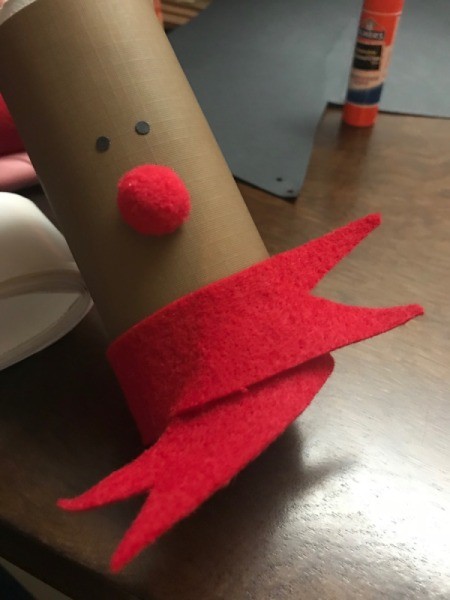 Holiday Reindeer Candy Holder - glue in place