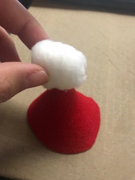 Holiday Reindeer Candy Holder - add a cotton ball to the tip