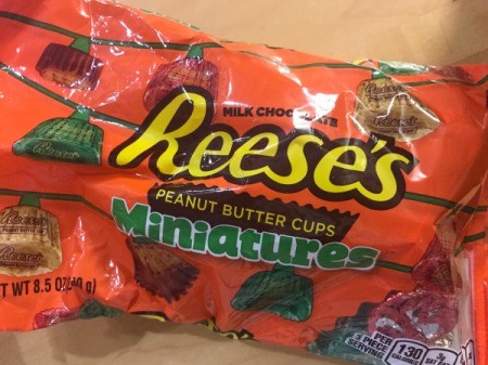 Holiday Reindeer Candy Holder - bag of candy