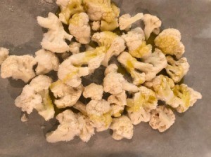 Roasted Cauliflower with olive oil