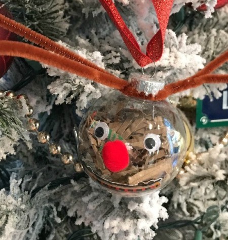 Cute Reindeer Ornament - ornament hanging on the tree