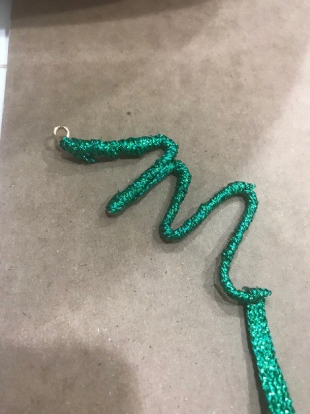 Wire Gift Tag Charm and Ornaments - finished wrapped wire letter