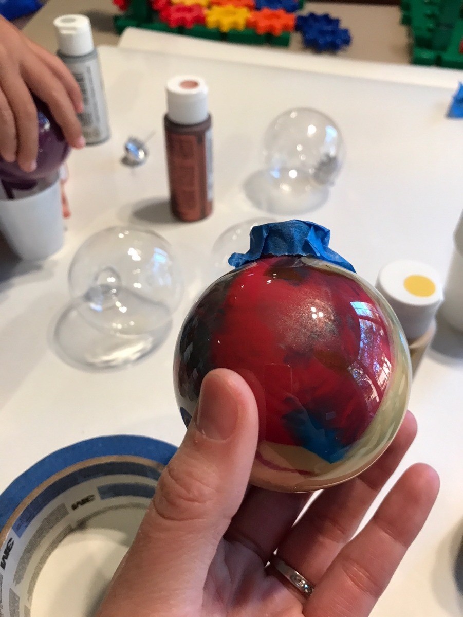 Making Poured Paint Glass Ornament Balls | ThriftyFun