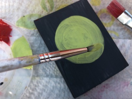 Snack Box New Year's Noisemakers - paint details on boxes such as a green circle