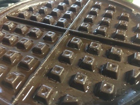 greasing waffle iron