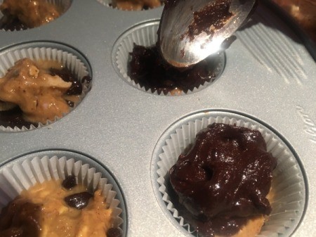 brownie dough to cover