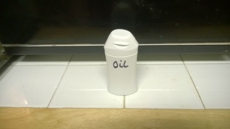 Store Oil in Recycled Plastic Bottle