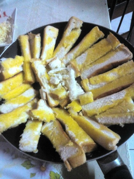buttered Bread Sticks on pan