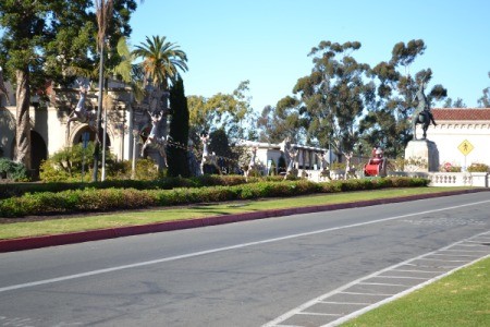 Christmas reindeer decorations in Balboa Park