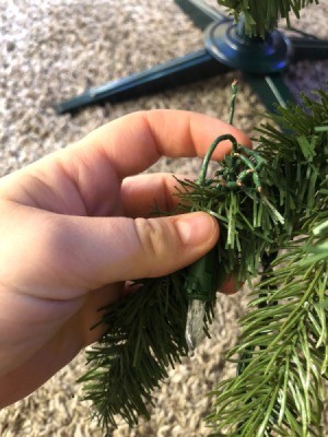 Dog Chewed on Pre-lit Christmas Tree Wire - damaged wire