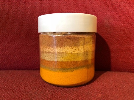 layered small jar of advieh