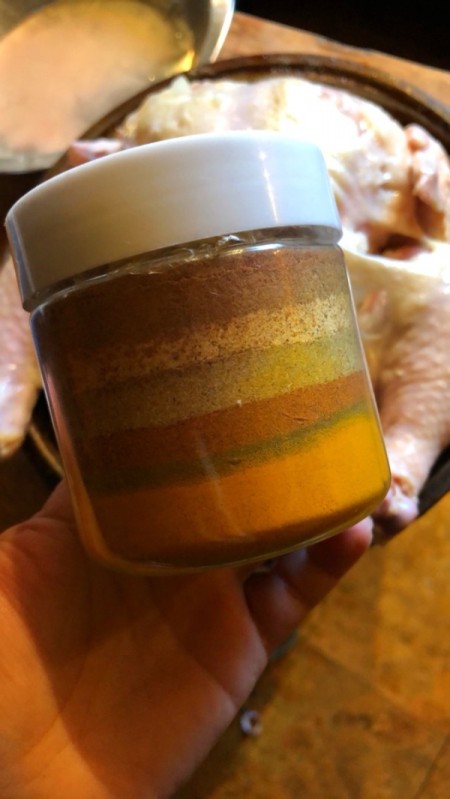 layered small jar of advieh