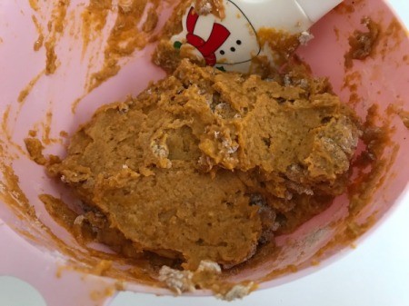 mixing muffin batter