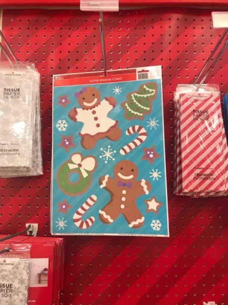 Stickers on sale after Christmas.