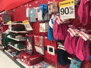 Items on sale after Christmas.