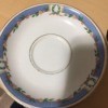 Value of English Dinnerware - white china with blue around the edge and flowers