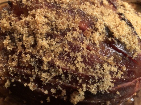 brown sugar on Ham