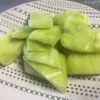 Watermelon Rind Pickles on plate