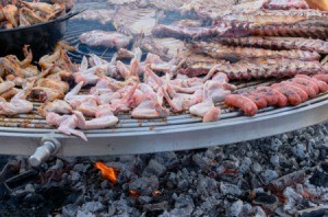 Many Types of Meat on a BBQ