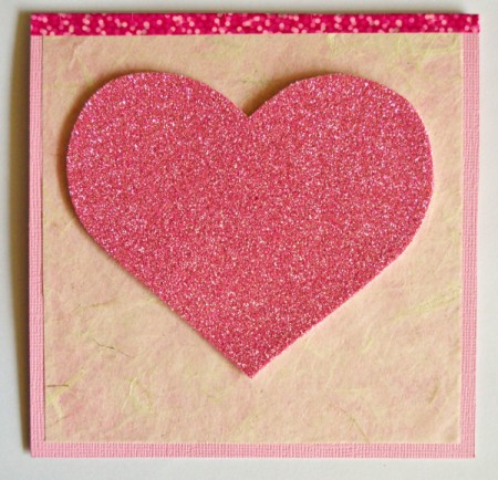 "Wide-Eyed Over You" Valentine Card - trace and cut out foam heart, glue to front of card