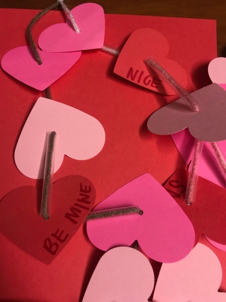 Heart Shaped Leis - messages written on some of the hearts