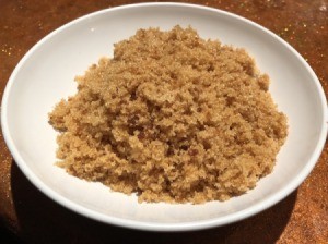 A plate of homemade brown sugar.