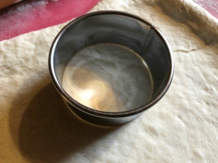 cutting dough circles