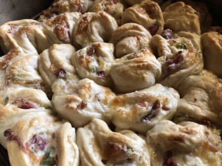 Blooming Ham and Cheese Pull-Apart Bread