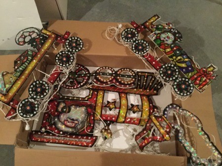 Repairing an Old Outdoor Christmas Train Decoration