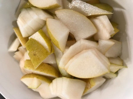 cut pears
