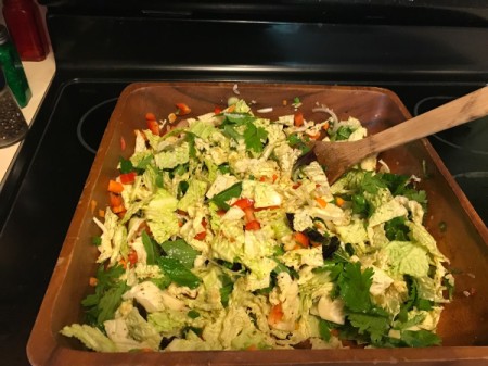 A fresh Vietnamese salad in a bowl.