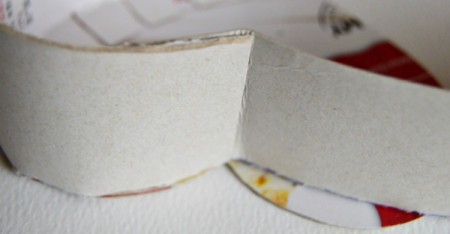 Hubby's Valentine Day Tot or Shooter Box  - glue overlap