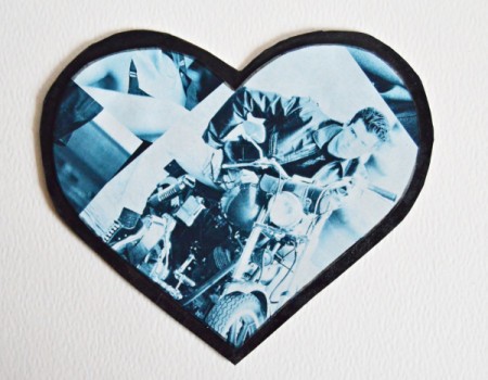 Hubby's Valentine Day Tot or Shooter Box - cover smaller heart with gift wrap, glue to bigger heart and outline with black pen around the smaller heart