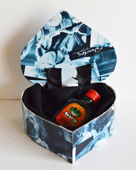 Hubby's Valentine Day Tot or Shooter Box - add tot or shooter bottle
