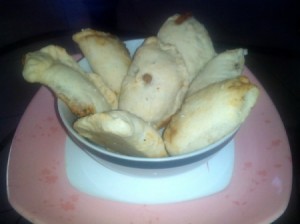 Sardina Empanadas in bowl ready to eat