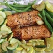 Honey Lime Salmon with vegetables
