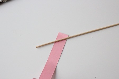 Hearts Garland - paper strip and skewer