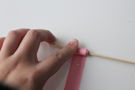 Hearts Garland - rolling one end