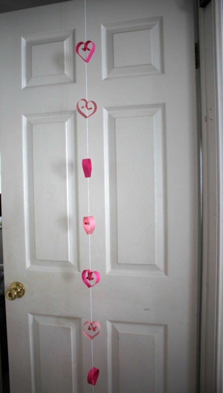 Hearts Garland - front of door