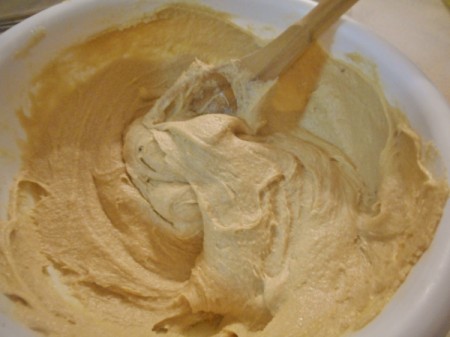 mixed butter, sugar and eggs