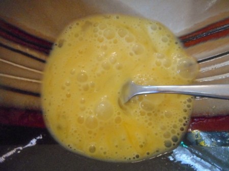 mixing egg